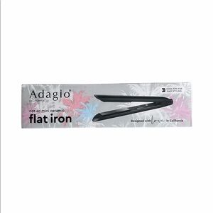 NWT ADAGIO not-so-mini ceramic flat iron black New with tags / new in box